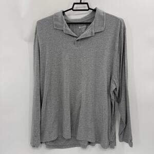 COOLIBAR Mens Long Sleeve Polo Shirt Size XXXL Grey UPF 50+ Lightweight Top